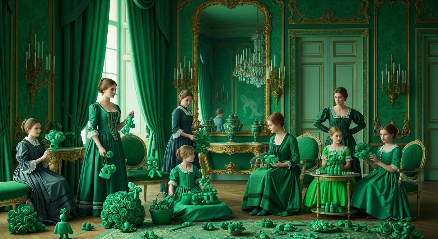 Aristócratas y familias enteras admiraban su brillo, sin saber que ese pigmento mortal marcaba tragedias en fábricas y hogares europeos, mientras la elegancia seguía dictando moda y peligro. (Imagen Ilustrativa Infobae)