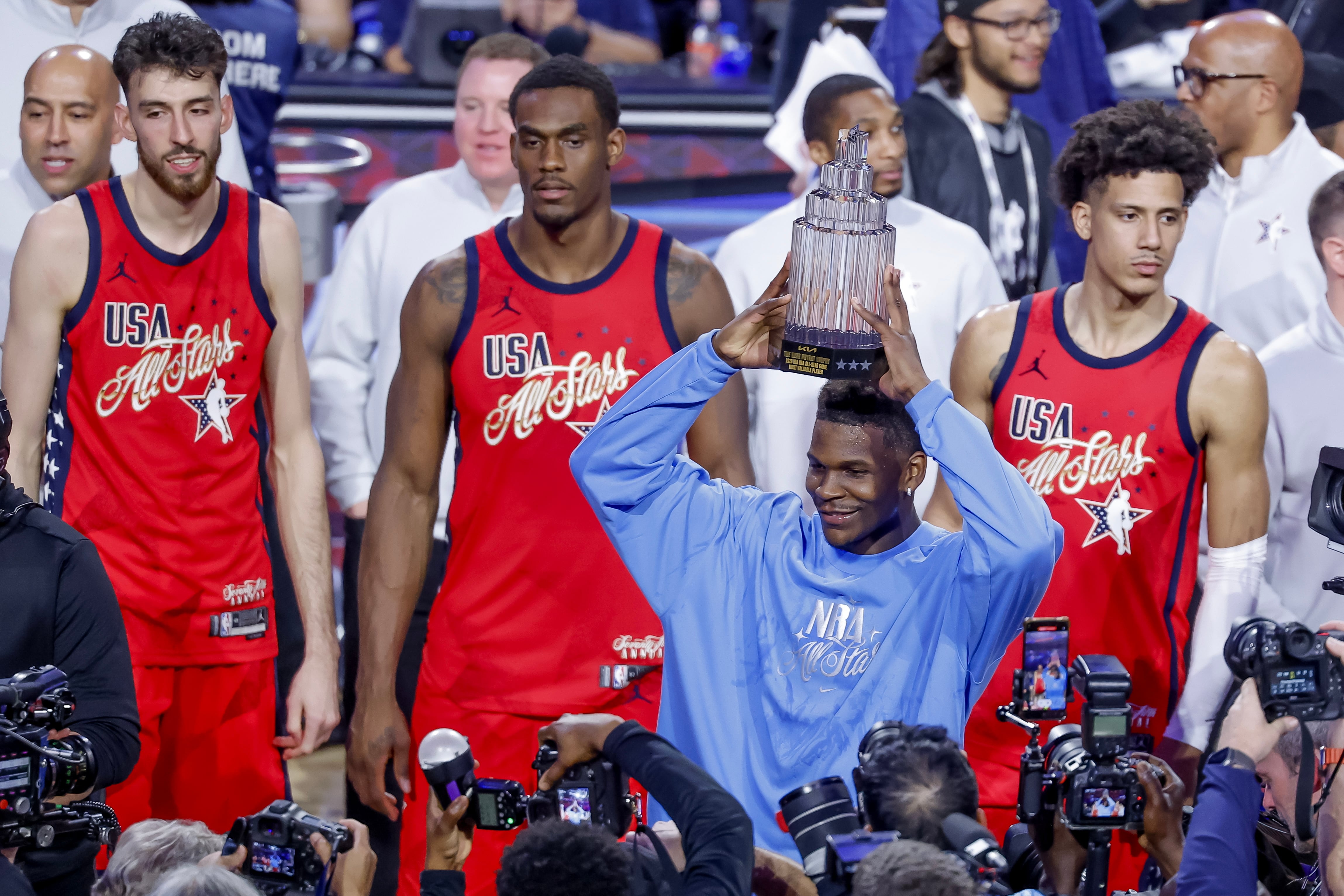 La estrella de los Minnesota Timberwolves, Anthony Edwards, el jugador más valioso (MVP) del 'All-Star' de la NBA (EFE/EPA/CHRIS TORRES SHUTTERSTOCK OUT)