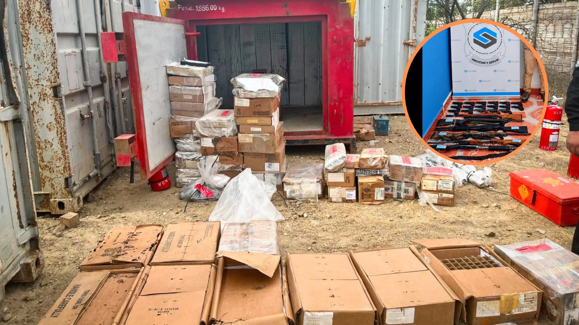 La Sucamec retiró 29 armas de fuego y aproximadamente 198 kilos de explosivos en operativos realizados en Ayacucho y Piura. Composición: Infobae