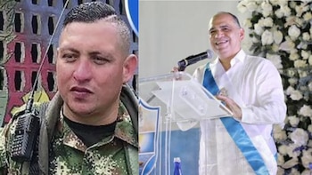 Alias Camilo y el alcalde de Santa Marta, Carlos Pinedo - crédito crédito @CarlosPinedoC/X y Ejército Nacional