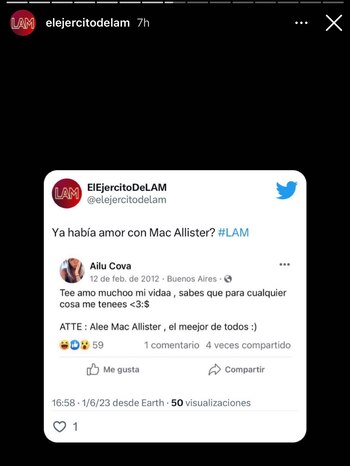 El futbolista le dejaba mensajes