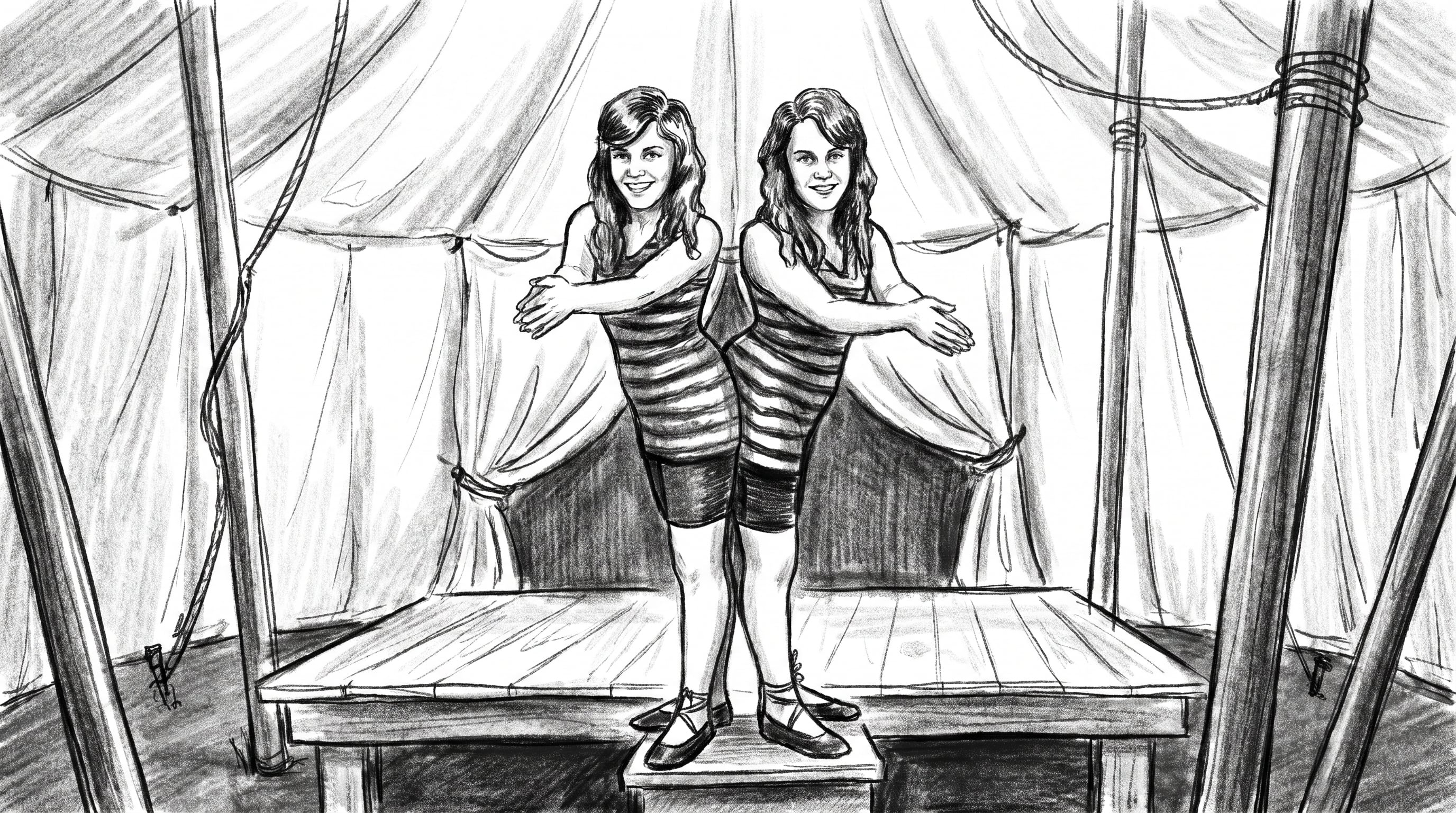 Daisy y Violet Hilton abandonaron el mundo del espectáculo en 1961 para trabajar en una tienda de comestibles en Charlotte (Imagen Ilustrativa Infobae)