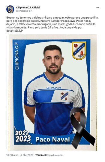 Paco Naval, jugador de Chipiona
