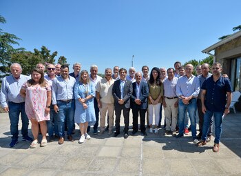 Kicillof con dirigentes de la