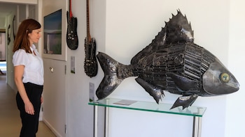 Arte reciclado en Pinamar: las