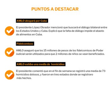 Puntos destacados de La Mañanera del 23 de octubre del 2023