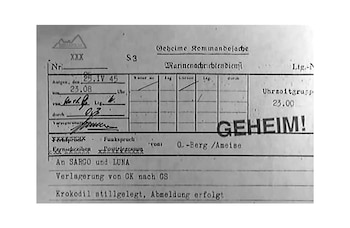 Facsímil del cable secreto ordenando