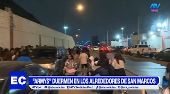 Con carpas, mantas y sillas: así esperan las ARMY los próximos conciertos de BTS en San Marcos. Captura: ATV Noticias.