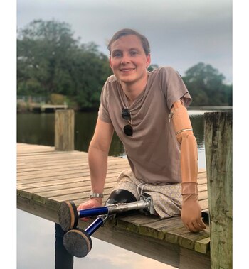 Christoffer Lindhe, sufrió un accidente