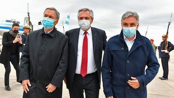 Juan Schiaretti, Alberto Fernández y