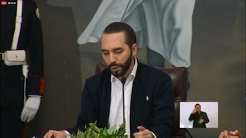 El presidente de El Salvador,