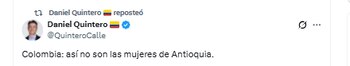El precandidato Daniel Quintero aseguró