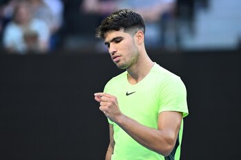 Carlos Alcaraz, en un momento