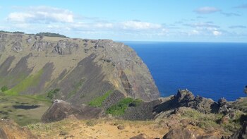 Cráter Rano Kau con vistas