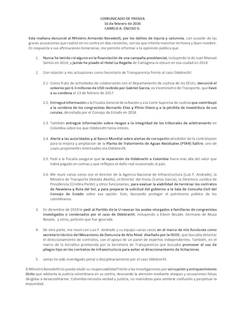 Camilo Enciso Enciso afirmó que