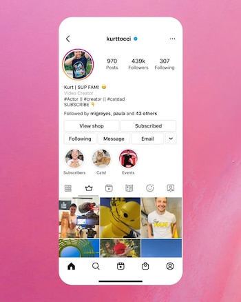 En el perfil del creador de contenido aparecerá una ventana exclusiva. (Foto: Instagram)