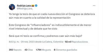 Rodrigo Lara dice que el
