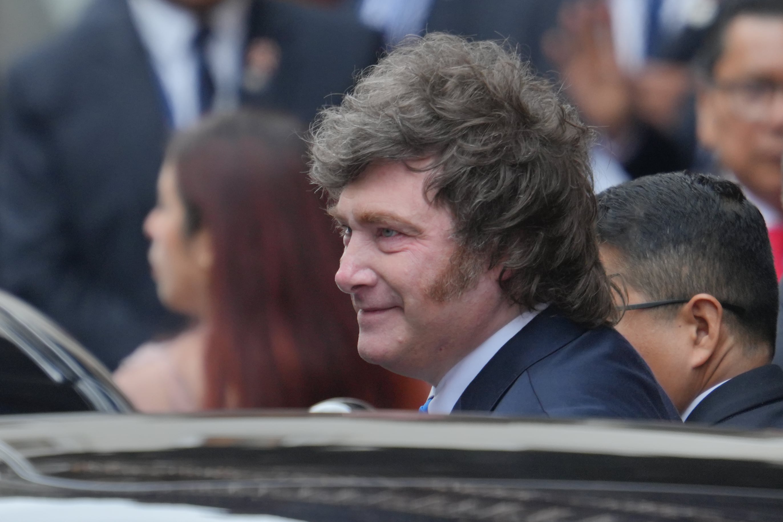 Javier Milei en Lima, durante la asunción de la flamante presidenta de Perú Keiko Fujimori. Foto: EFE