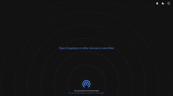 Página inicial de Snapdrop. (captura: