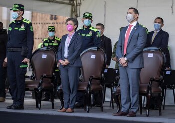 Mil policías en Bogotá
