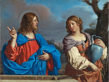 Jesús y la Samaritana junto al pozo, una de las obras expuestas en la exposición sobre Guercino