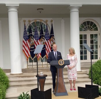 Solo ofrecieron discurso Joe y