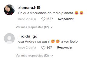 Usuarios reaccionan a video del programa Andrea. (TikTok)