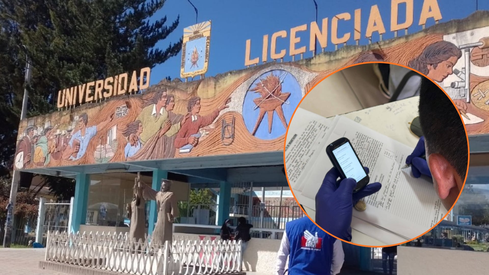 Diez aspirantes fueron detectados usando tecnología prohibida durante la selección universitaria, autoridades atribuyen el hecho a una presunta organización dedicada a manipular concursos en distintas sedes| Cajamarca Reporteros (Facebook)