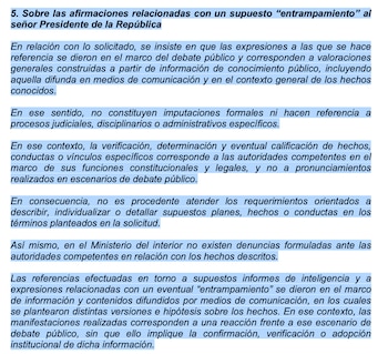 La causa fundamenta que la salida del oficial fue determinada tras un análisis de inteligencia presentado a la Presidencia, desmarcando así cualquier intervención directa del ministro Benedetti (parte dos) - crédito Ju8zgado Civil Once