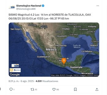 (X/ @SismologicoMX)