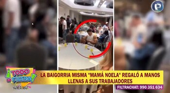 Alejandra Baigorria celebra la Navidad con sus trabajadores: Canastas, electrodomésticos y un gran banquete. (Captura: Todo se Filtra)