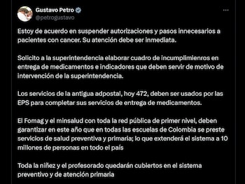 El presidente pidió a la