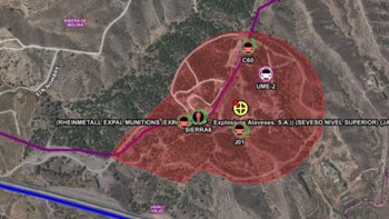 Una deflagración en una empresa