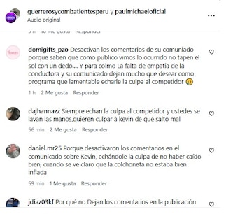 Usuarios cuestionaron el estado de la colchoneta inflable y el enfoque del comunicado difundido por la producción de Esto es Guerra' .IG