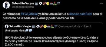 La selección Colombia tendría entre