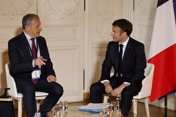 Macron con el CEO de
