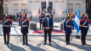 El Presidente, junto a la