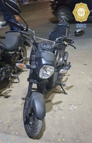 Motocicleta asegurada a "El Chino"