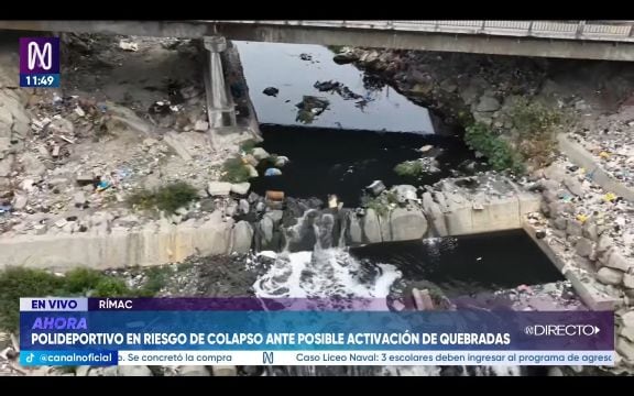 Colapso parcial del Polideportivo Malecón Rímac preocupa a vecinos ante riesgo de desborde por próximas lluvias
