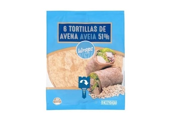 Imagen de archivo de las tortillas de avena 51% comercializadas por Mercadona.