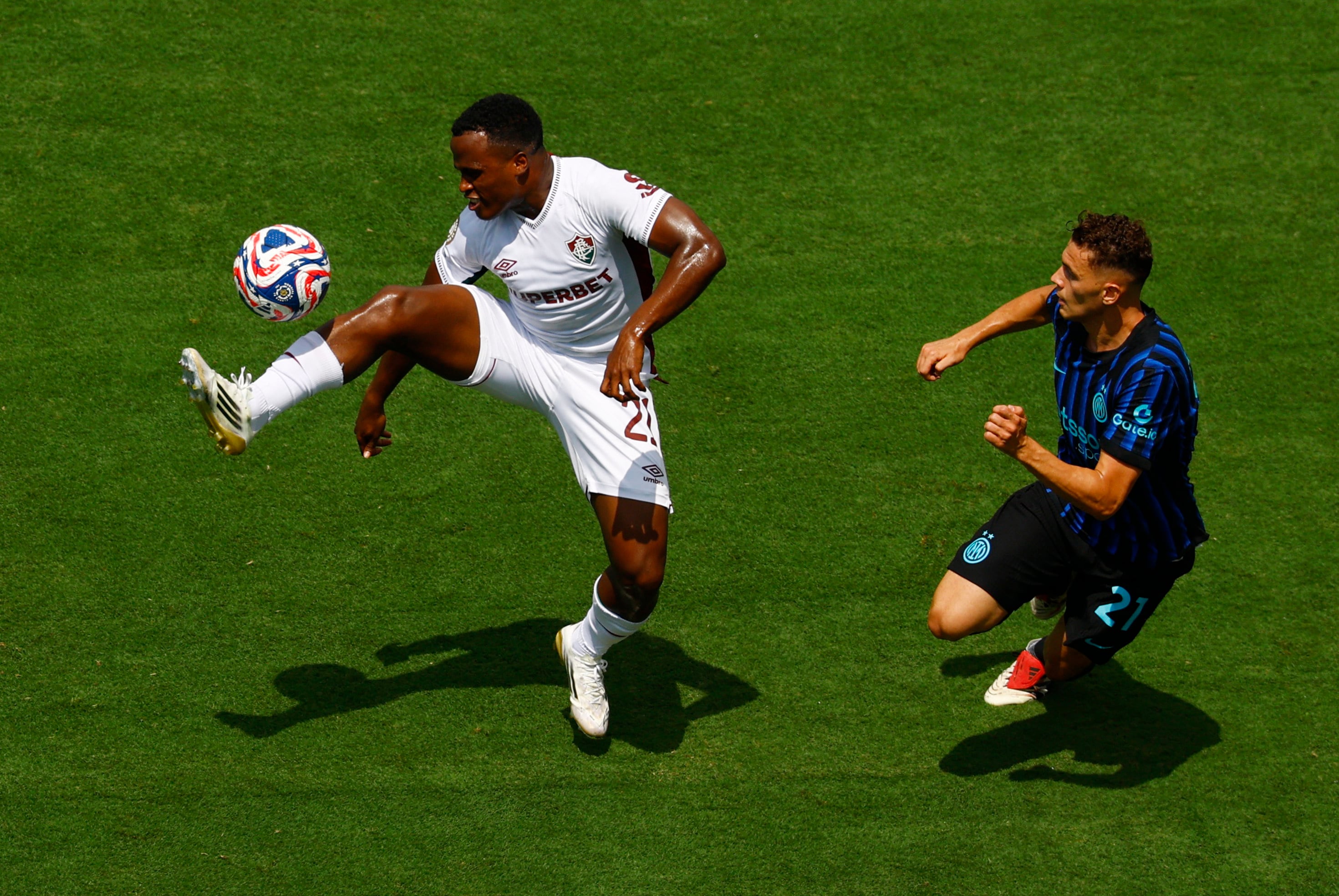Jhon Arias ha sido titular en los cinco partidos del Fluminense en el Mundial de Clubes - crédito Susana Vera/REUTERS