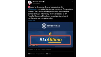 Twitter del Ministerio Público.