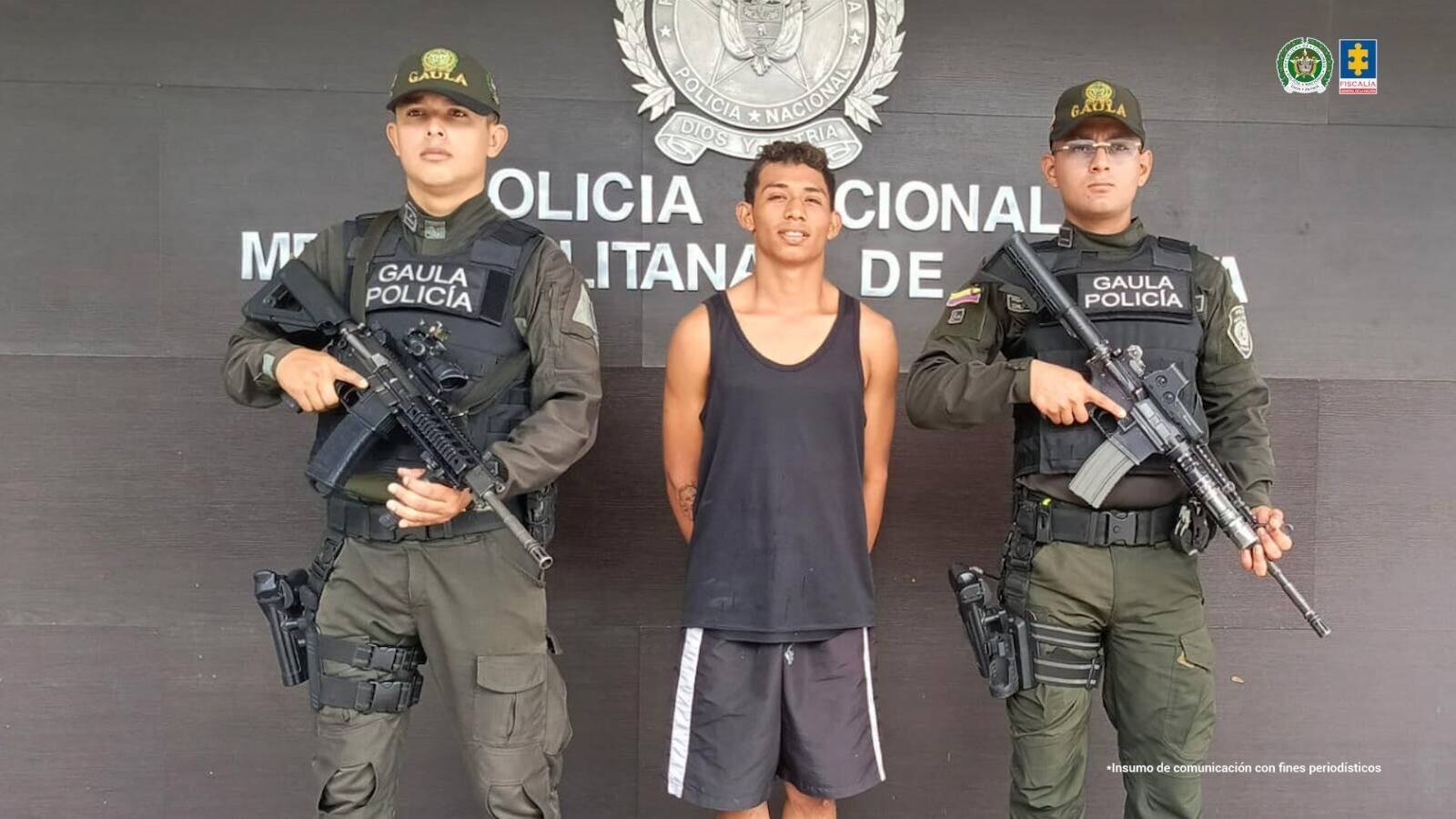 El sujeto enfrenta acusaciones por los delitos de extorsión agravada y concierto para delinquir - crédito Policía Nacional