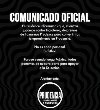 La marca de preservativos se sumó al "No inglés" rumbo al partido