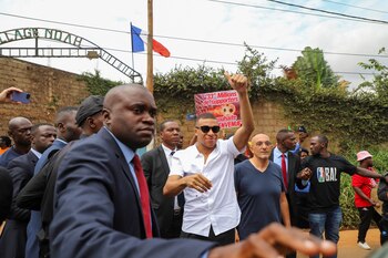 Mbappé estuvo en el pueblo