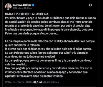 Gustavo Bolívar defendió al presidente
