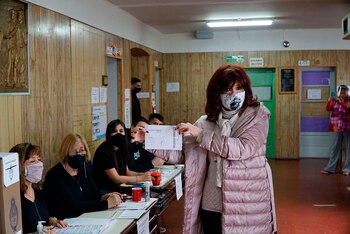 Cristina Kirchner votó en Santa