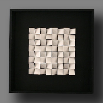 El "Relieve blanco sobre negro", de Julio Le Parc, 1960.
