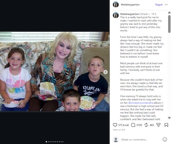 La familia de Dolly Parton confirma que la cantante fue despedida en una ceremonia privada en Nashville