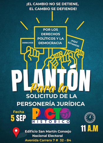 El plantón se adelantará en